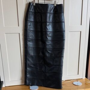 H&M Dark Leather Pencil Skirt